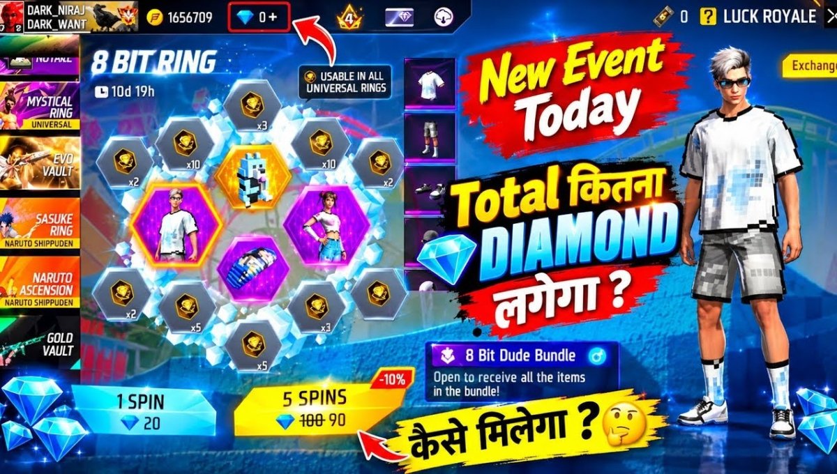 Free Fire 8 Bit Ring Event Trick